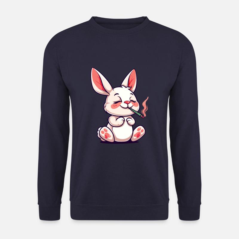 Hase Raucher Smoke Joint - Unisex Pullover - Navy