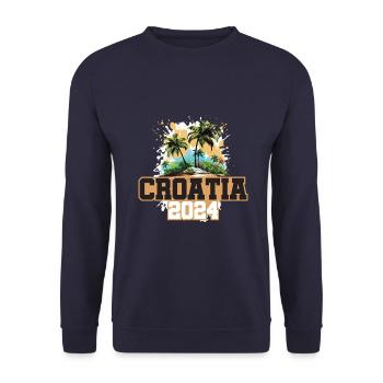 Croatia 2024 Reisen Urlaub - Unisex Pullover - Navy - Vorne - Alina (178cm) & Michal (187cm)