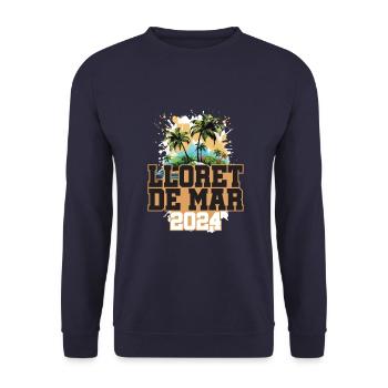 Lloret De Mar 2024 Reisen Urlaub - Unisex Pullover - Navy - Vorne - Alina (178cm) & Michal (187cm)