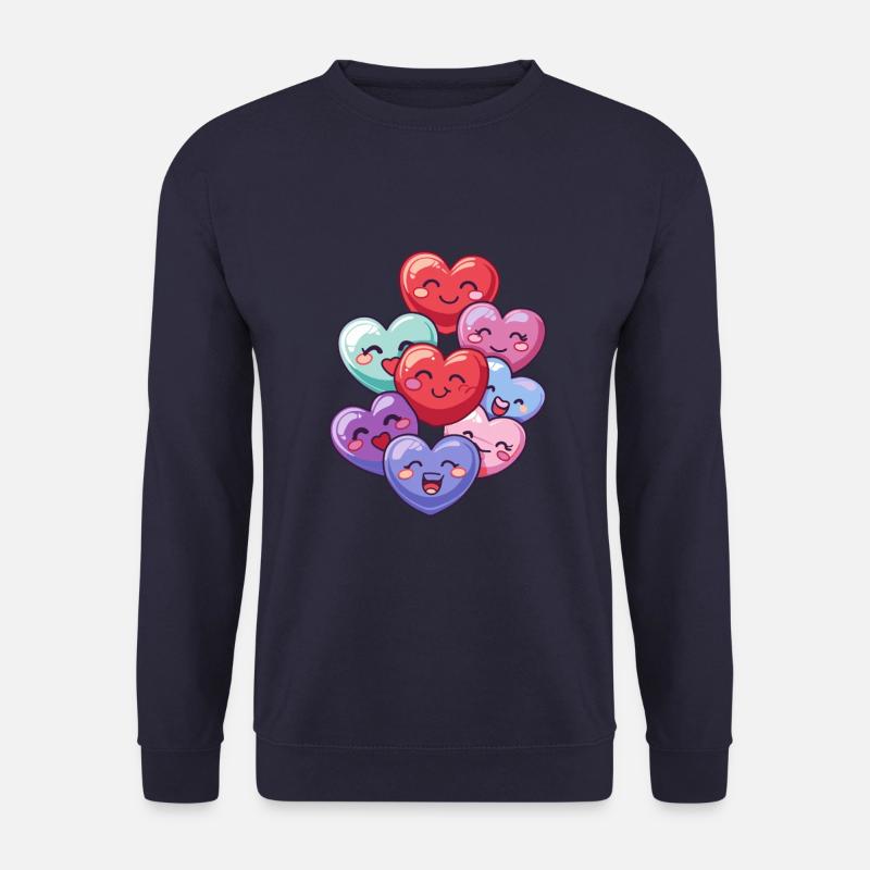 Bunte Herzen Love - Unisex Pullover - Navy