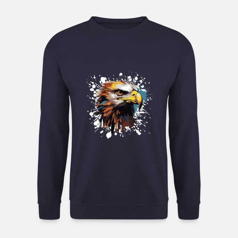 Eagle Pop Art Head - Unisex Sweatshirt - navy