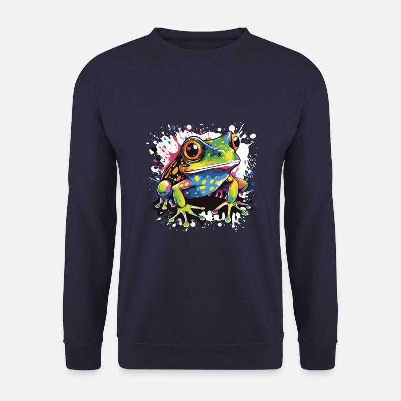 Frosch Pop Art Tier - Unisex Pullover - Navy