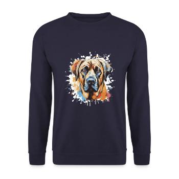 Kangal chien Pop Art tête - Sweat-shirt Unisexe - marine - Devant - Alina (178cm) & Michal (187cm)