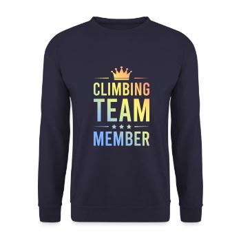 Climbing Team Bunt - Unisex Pullover - Navy - Vorne - Alina (178cm) & Michal (187cm)