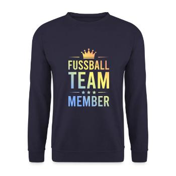 Soccer Team Bunt - Unisex Sweatshirt - navy - Front - Alina (178cm) & Michal (187cm)