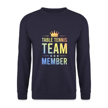 Table Tennis Team Bunt - Unisex Sweatshirt - navy - Front - Alina (178cm) & Michal (187cm)
