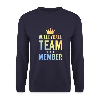 Amorti de l’équipe de volley-ball - Sweat-shirt Unisexe - marine - Devant - Alina (178cm) & Michal (187cm)