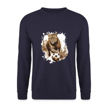 Équipe sportive de football guépard - Sweat-shirt Unisexe - marine - Devant - Alina (178cm) & Michal (187cm)