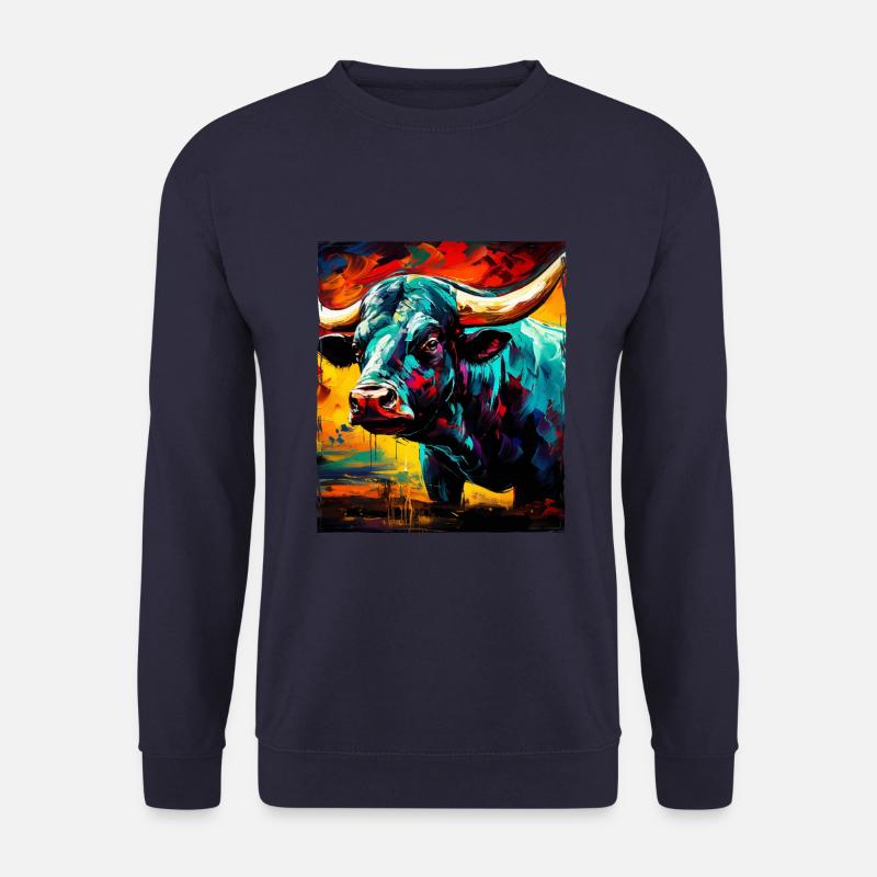 Bulle Portrait Taurus - Unisex Pullover - Navy