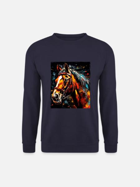 Portrait de cheval - Sweat-shirt Unisexe - marine