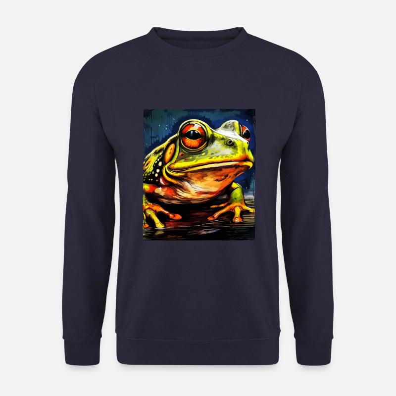 Frosch Portrait - Unisex Pullover - Navy