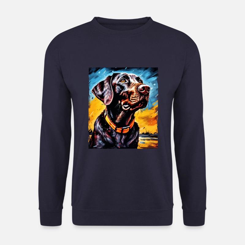 Labrador Hund Portrait - Unisex Pullover - Navy