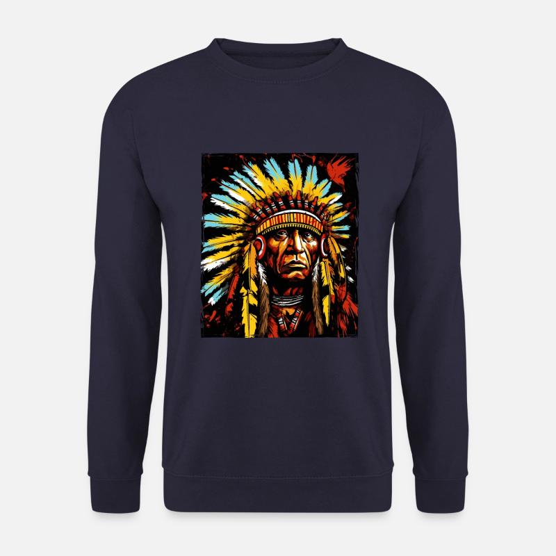 Apache Indian Chief - Unisex Sweatshirt - navy