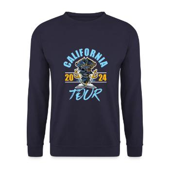 Californie 2024 Skeleton - Sweat-shirt Unisexe - marine - Devant - Alina (178cm) & Michal (187cm)