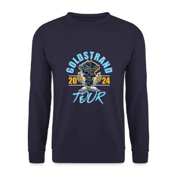 Golden Sands 2024 Skeleton - Unisex Sweatshirt - navy - Front - Alina (178cm) & Michal (187cm)