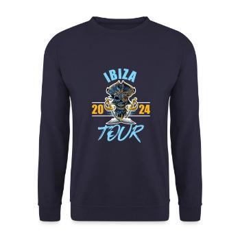 Ibiza 2024 Skeleton - Unisex Sweatshirt - navy - Front - Alina (178cm) & Michal (187cm)