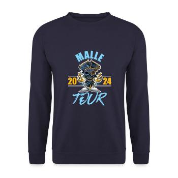 Malle 2024 Squelette - Sweat-shirt Unisexe - marine - Devant - Alina (178cm) & Michal (187cm)
