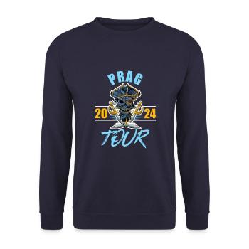 Prague 2024 Skeleton - Sweat-shirt Unisexe - marine - Devant - Alina (178cm) & Michal (187cm)