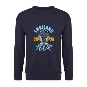 Thailand 2024 Skeleton - Unisex Sweatshirt - navy - Front - Alina (178cm) & Michal (187cm)