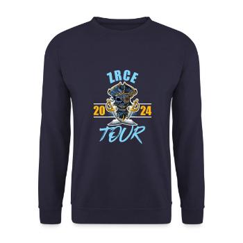 Zrce Party 2024 Skeleton - Unisex Sweatshirt - navy - Front - Alina (178cm) & Michal (187cm)