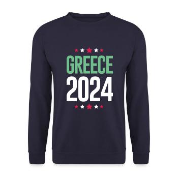 Jours fériés Grèce 2024 - Sweat-shirt Unisexe - marine - Devant - Alina (178cm) & Michal (187cm)