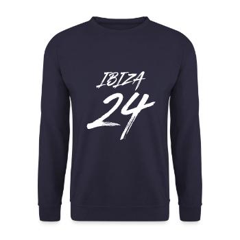 Ibiza 24 Urlaub 2024 - Unisex Pullover - Navy - Vorne - Alina (178cm) & Michal (187cm)