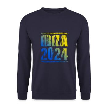 Ibiza 2024 Colorful Holidays - Unisex Sweatshirt - navy - Front - Alina (178cm) & Michal (187cm)