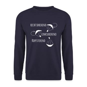 Acro Paragliding-Shirt - Unisex Pullover - Navy - Vorne - Alina (178cm) & Michal (187cm)