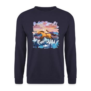 Spirit Et Lucky Run Wild - Sweat-shirt Unisexe - marine - Devant - Alina (178cm) & Michal (187cm)