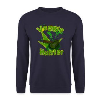 Veggie hunter - Unisex Pullover - Navy - Vorne - Alina (178cm) & Michal (187cm)