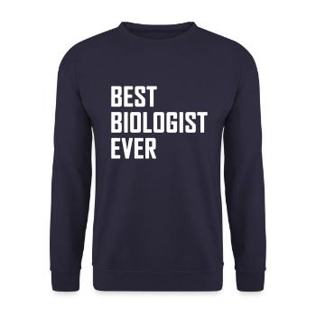 Biologist biology student science gift - Unisex Sweatshirt - navy - Front - Alina (178cm) & Michal (187cm)