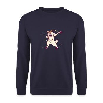 goat - Unisex Sweatshirt - navy - Front - Alina (178cm) & Michal (187cm)