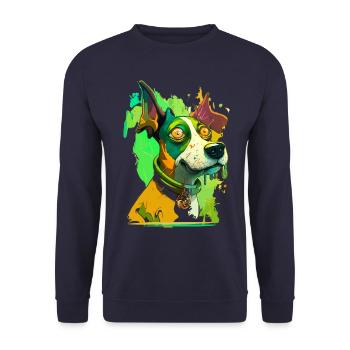 Drôle de chien - Sweat-shirt Unisexe - marine - Devant - Alina (178cm) & Michal (187cm)