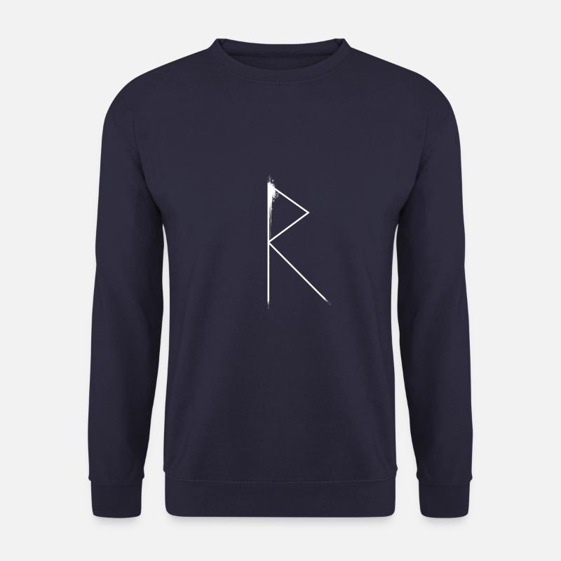 Raidho | Rune | Futhark | white - Unisex Sweatshirt - navy