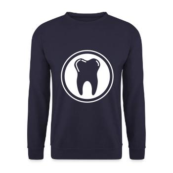 Symbole de l’icône de dent - Sweat-shirt Unisexe - marine - Devant - Alina (178cm) & Michal (187cm)