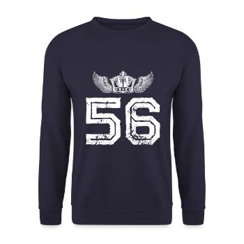 56 Number crown - Unisex Sweatshirt - navy - Front - Alina (178cm) & Michal (187cm)