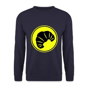 Croissant Symbol - Unisex Pullover - Navy - Vorne - Alina (178cm) & Michal (187cm)