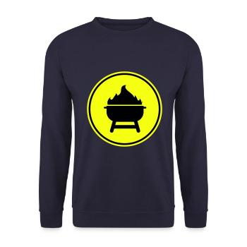 Grill icon - Unisex Sweatshirt - navy - Front - Alina (178cm) & Michal (187cm)
