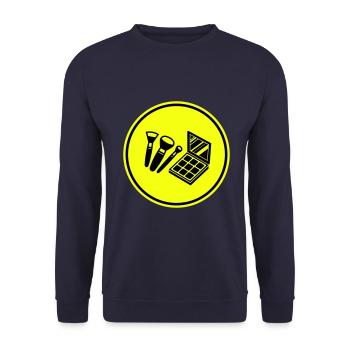 Make Up Cosmetics Icon - Unisex Sweatshirt - navy - Front - Alina (178cm) & Michal (187cm)