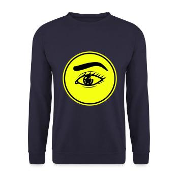 Augen symbol - Unisex Pullover - Navy - Vorne - Alina (178cm) & Michal (187cm)