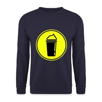 Kaffee Icon - Unisex Pullover - Navy - Vorne - Alina (178cm) & Michal (187cm)