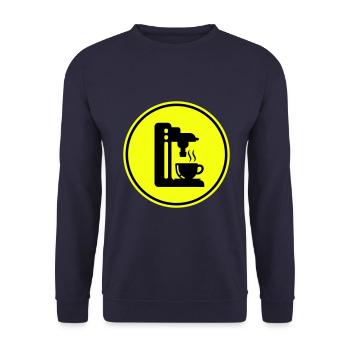Coffee machine symbol - Unisex Sweatshirt - navy - Front - Alina (178cm) & Michal (187cm)