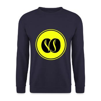 Coffee bean symbol - Unisex Sweatshirt - navy - Front - Alina (178cm) & Michal (187cm)