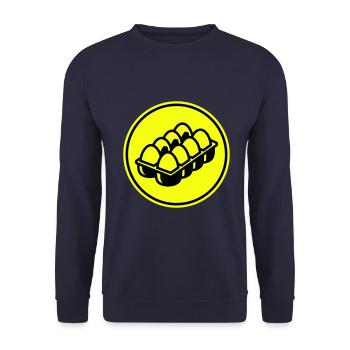 Eier symbol - Unisex Pullover - Navy - Vorne - Alina (178cm) & Michal (187cm)