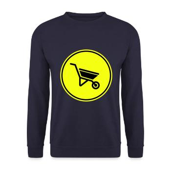 Wheelbarrow symbol - Unisex Sweatshirt - navy - Front - Alina (178cm) & Michal (187cm)