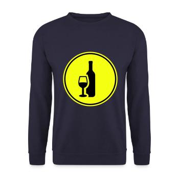 Wein Icon - Unisex Pullover - Navy - Vorne - Alina (178cm) & Michal (187cm)