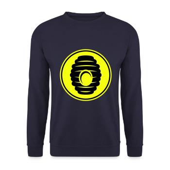 Abeille Icon miel - Sweat-shirt Unisexe - marine - Devant - Alina (178cm) & Michal (187cm)