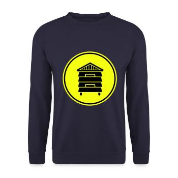 Honig Imker - Unisex Pullover - Navy - Vorne - Alina (178cm) & Michal (187cm)