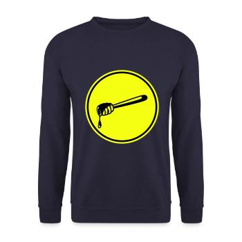 Stockmeißel Symbol imker - Unisex Pullover - Navy - Vorne - Alina (178cm) & Michal (187cm)