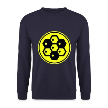 Beekeeper symbol - Unisex Sweatshirt - navy - Front - Alina (178cm) & Michal (187cm)